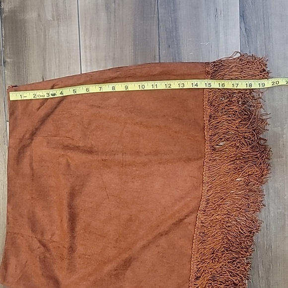 Cider brand brown skirt and crop top fringe set top small skirt large mini skirt - Picture 13 of 15